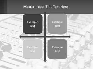 A Sound Board With Many Knobs And Knobs On It PowerPoint Template