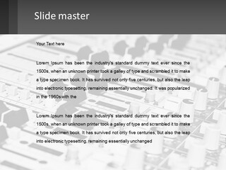 A Sound Board With Many Knobs And Knobs On It PowerPoint Template