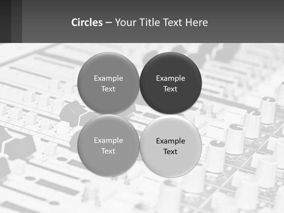 A Sound Board With Many Knobs And Knobs On It PowerPoint Template