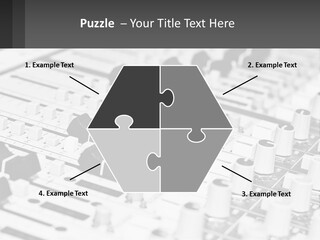 A Sound Board With Many Knobs And Knobs On It PowerPoint Template