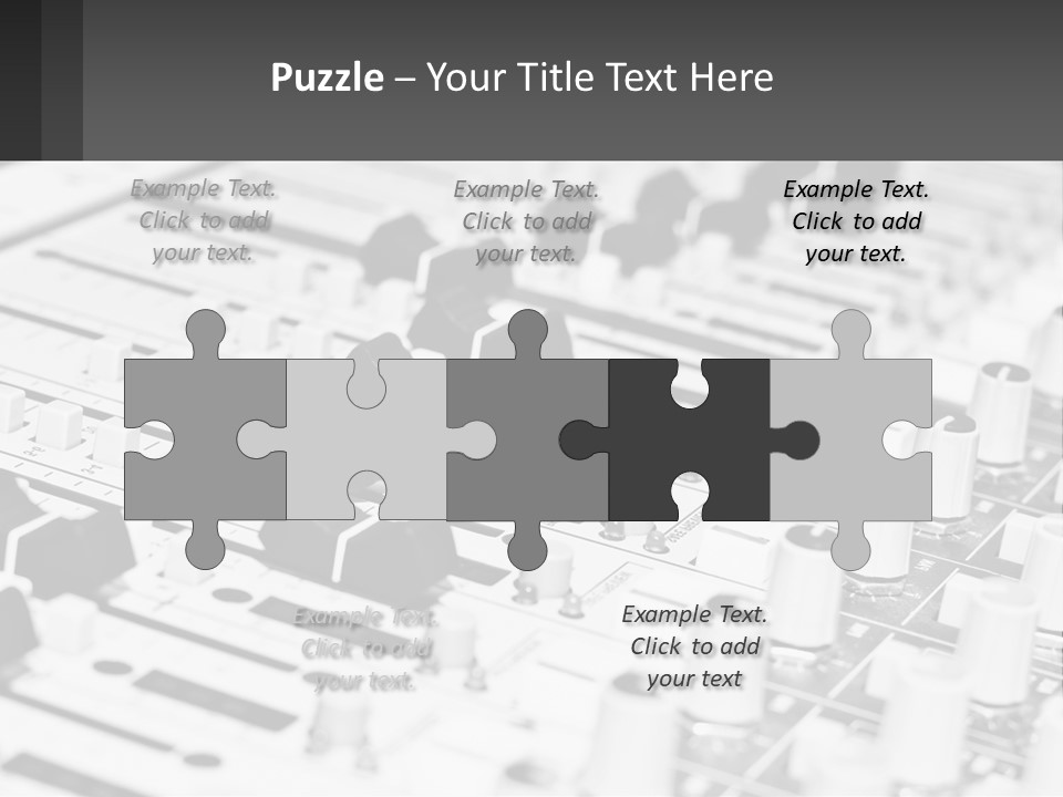 A Sound Board With Many Knobs And Knobs On It PowerPoint Template