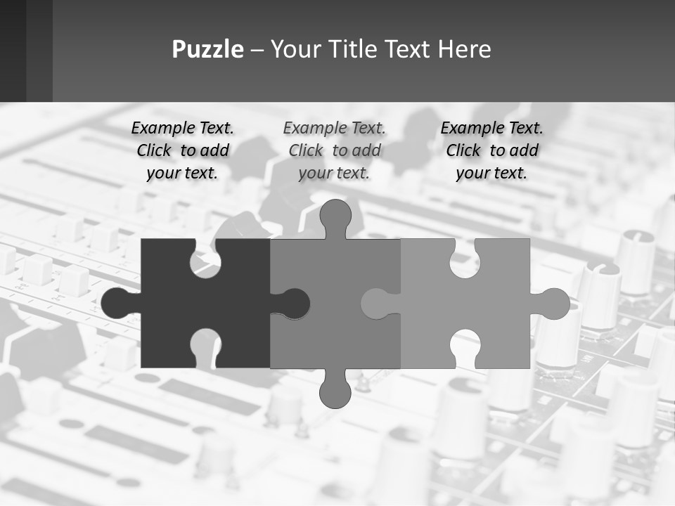 A Sound Board With Many Knobs And Knobs On It PowerPoint Template