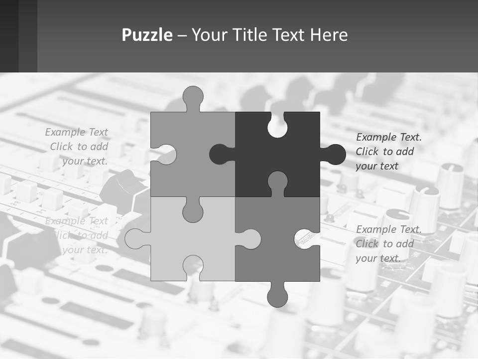 A Sound Board With Many Knobs And Knobs On It PowerPoint Template