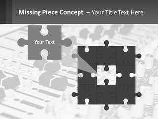 A Sound Board With Many Knobs And Knobs On It PowerPoint Template