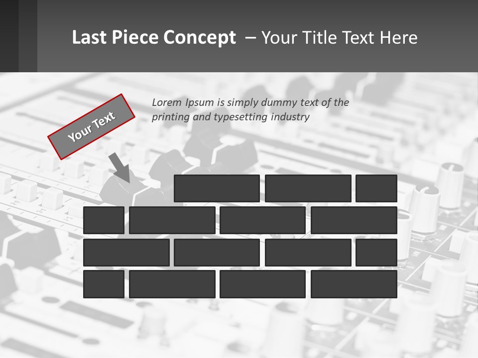 A Sound Board With Many Knobs And Knobs On It PowerPoint Template