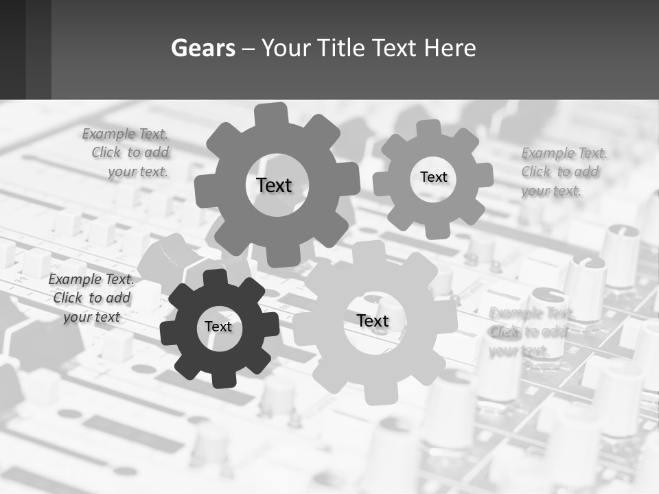 A Sound Board With Many Knobs And Knobs On It PowerPoint Template