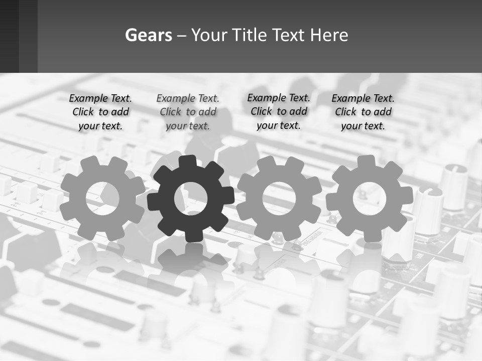 A Sound Board With Many Knobs And Knobs On It PowerPoint Template