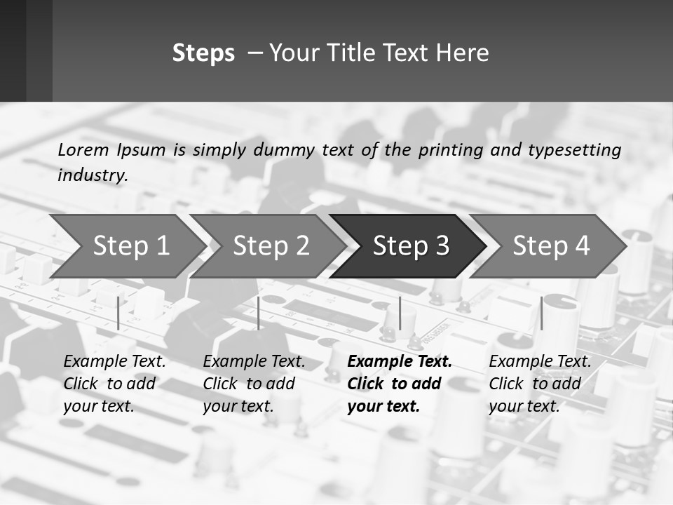 A Sound Board With Many Knobs And Knobs On It PowerPoint Template