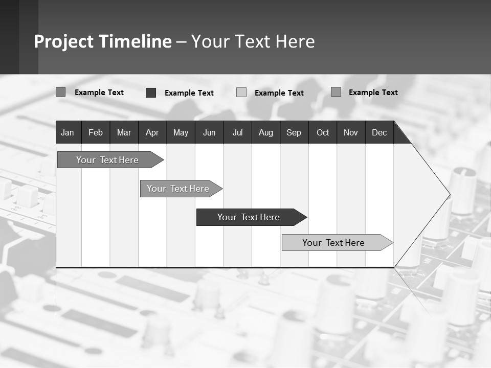 A Sound Board With Many Knobs And Knobs On It PowerPoint Template