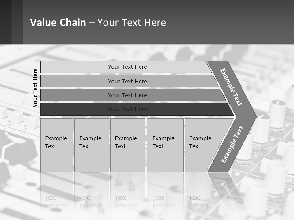 A Sound Board With Many Knobs And Knobs On It PowerPoint Template