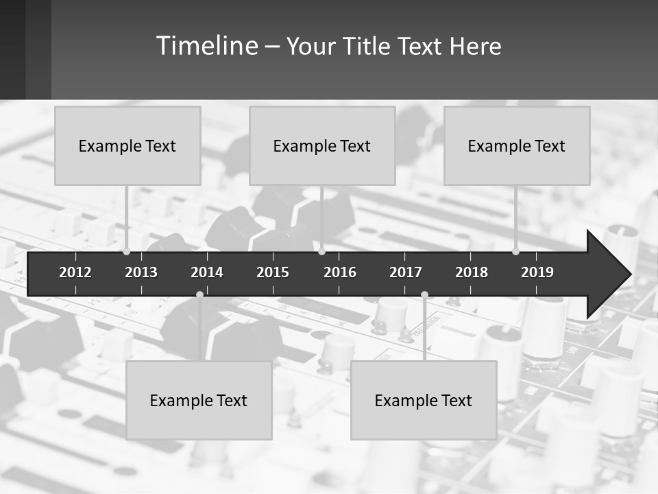 A Sound Board With Many Knobs And Knobs On It PowerPoint Template
