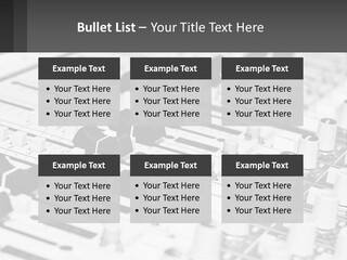 A Sound Board With Many Knobs And Knobs On It PowerPoint Template