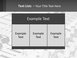 A Sound Board With Many Knobs And Knobs On It PowerPoint Template