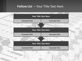 A Sound Board With Many Knobs And Knobs On It PowerPoint Template