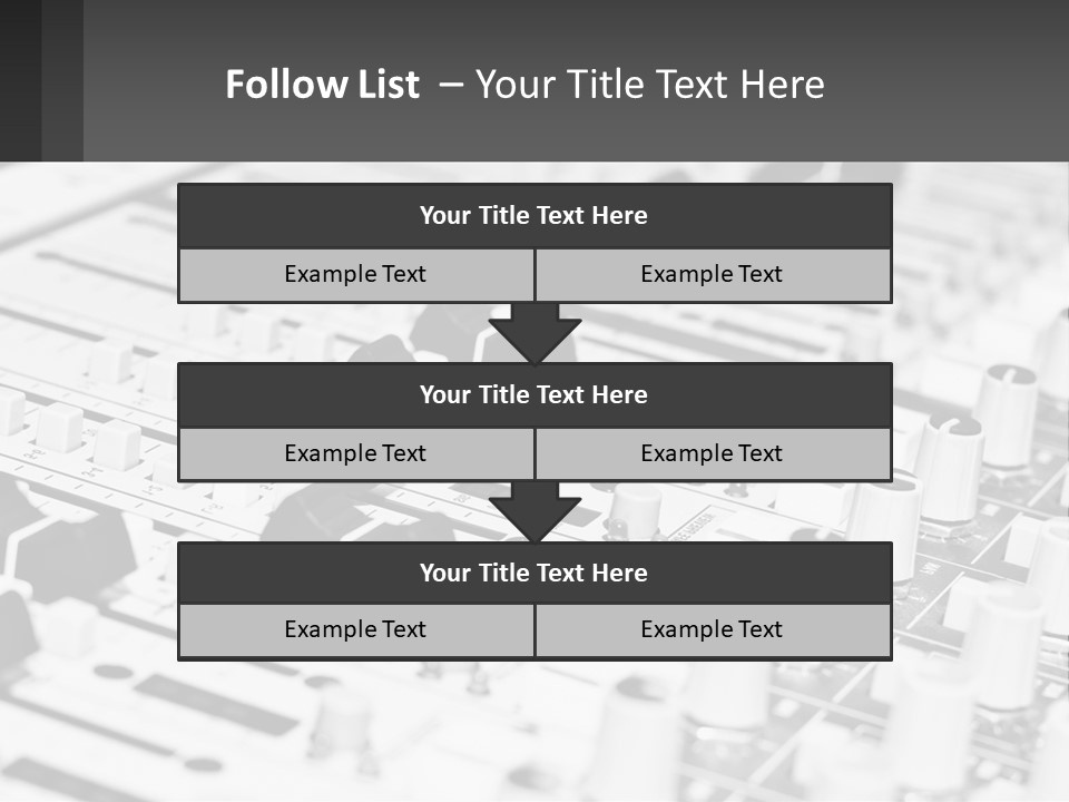 A Sound Board With Many Knobs And Knobs On It PowerPoint Template