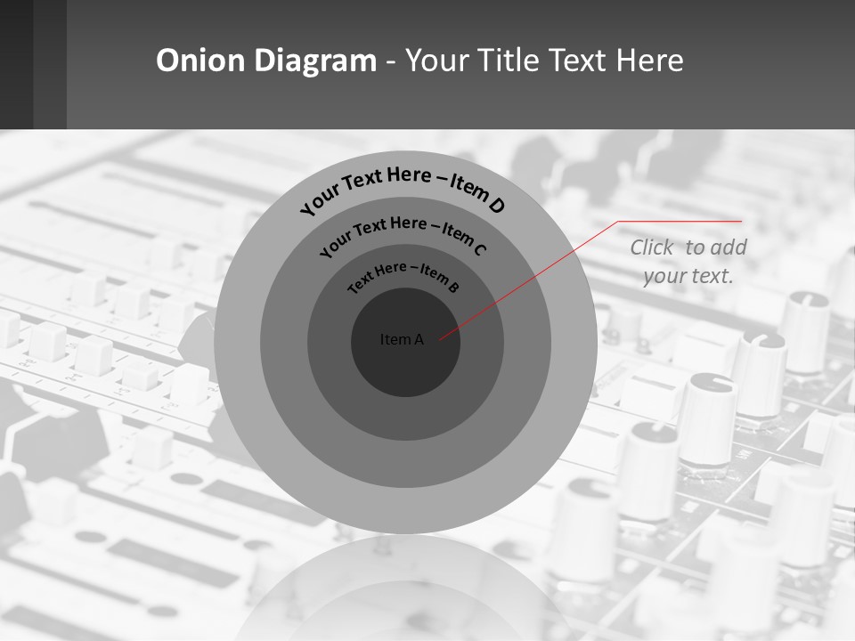 A Sound Board With Many Knobs And Knobs On It PowerPoint Template