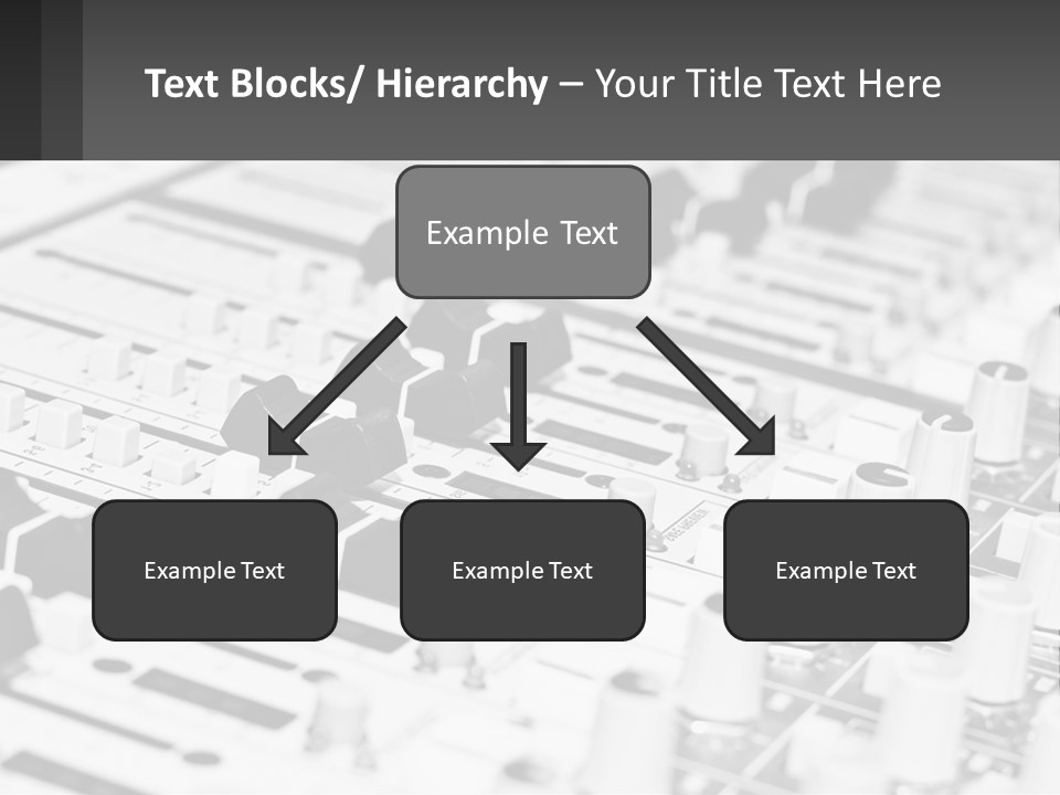 A Sound Board With Many Knobs And Knobs On It PowerPoint Template