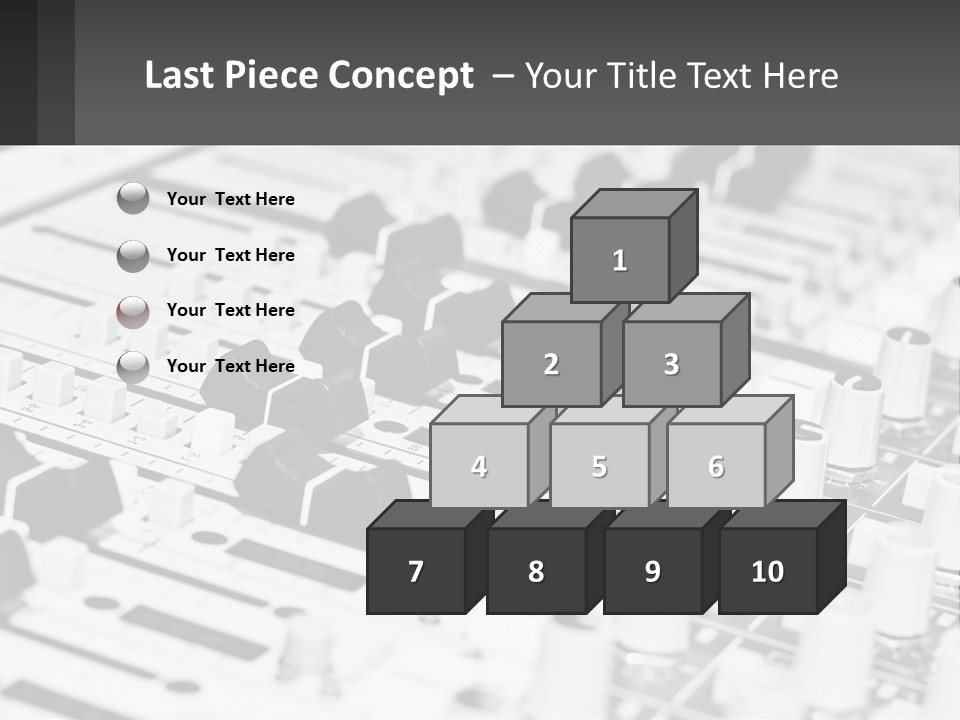 A Sound Board With Many Knobs And Knobs On It PowerPoint Template