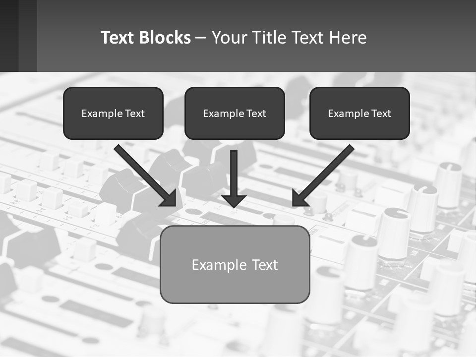 A Sound Board With Many Knobs And Knobs On It PowerPoint Template