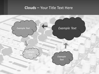 A Sound Board With Many Knobs And Knobs On It PowerPoint Template