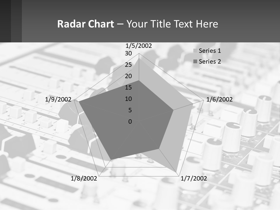 A Sound Board With Many Knobs And Knobs On It PowerPoint Template