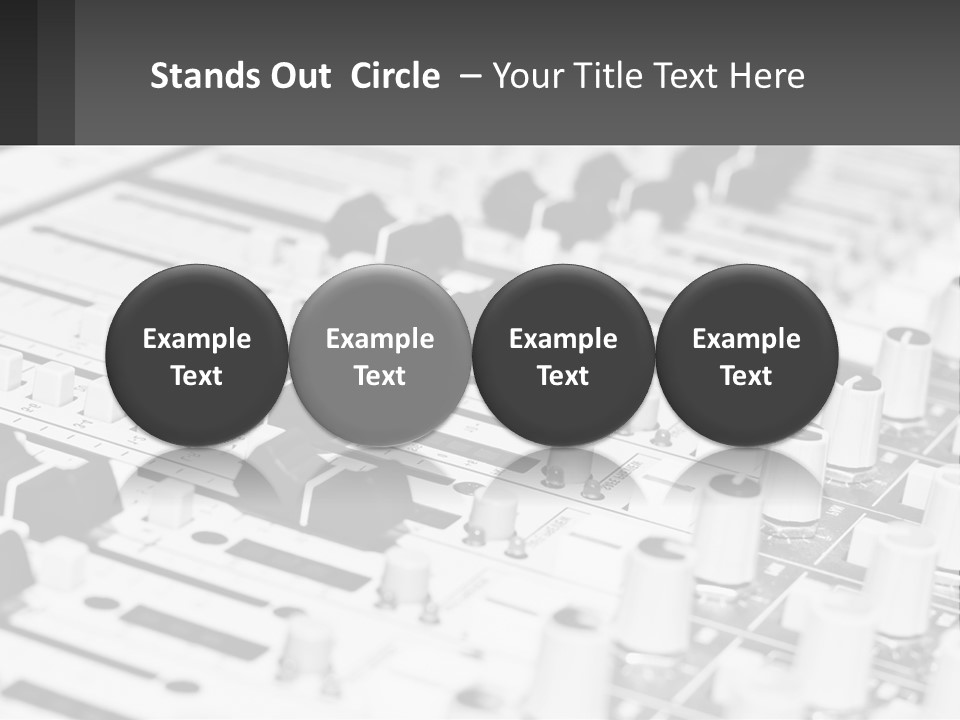 A Sound Board With Many Knobs And Knobs On It PowerPoint Template