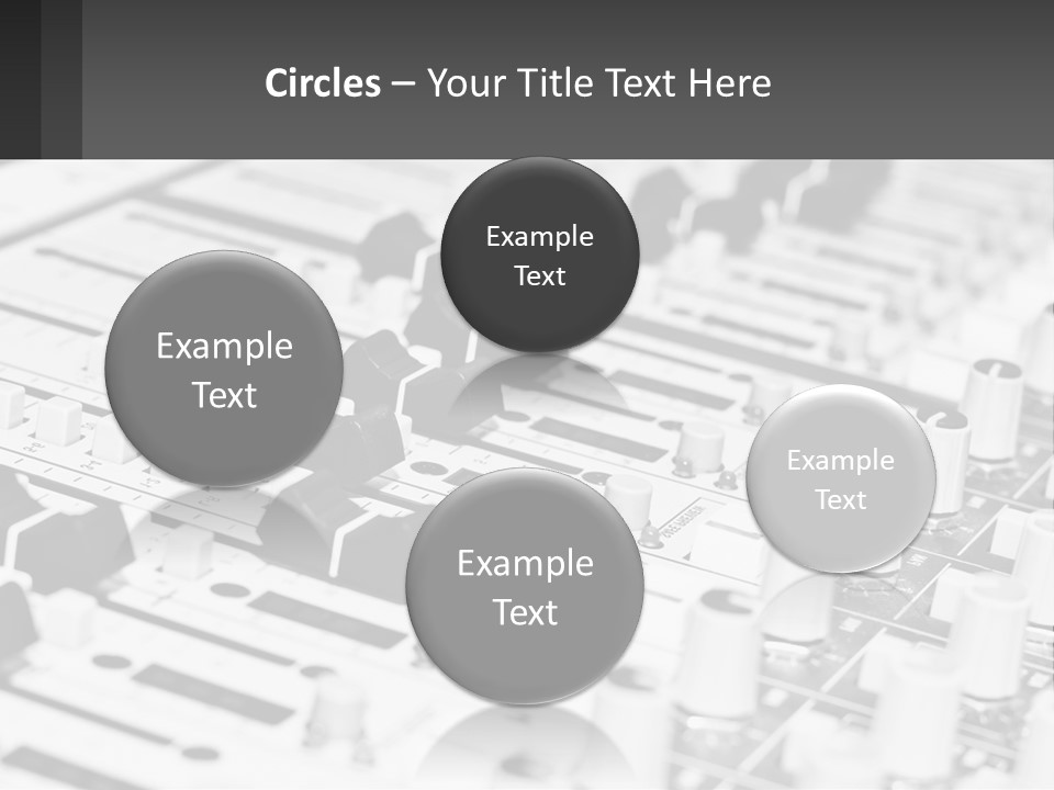 A Sound Board With Many Knobs And Knobs On It PowerPoint Template