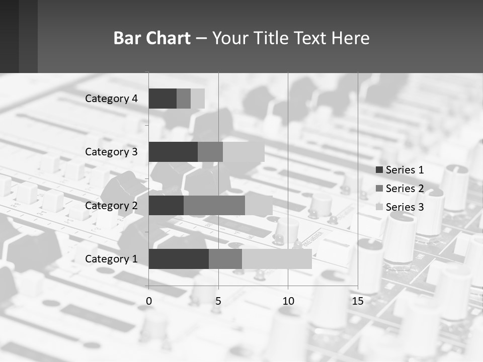 A Sound Board With Many Knobs And Knobs On It PowerPoint Template