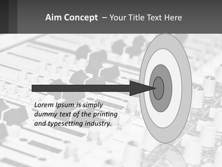 A Sound Board With Many Knobs And Knobs On It PowerPoint Template