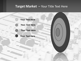 A Sound Board With Many Knobs And Knobs On It PowerPoint Template