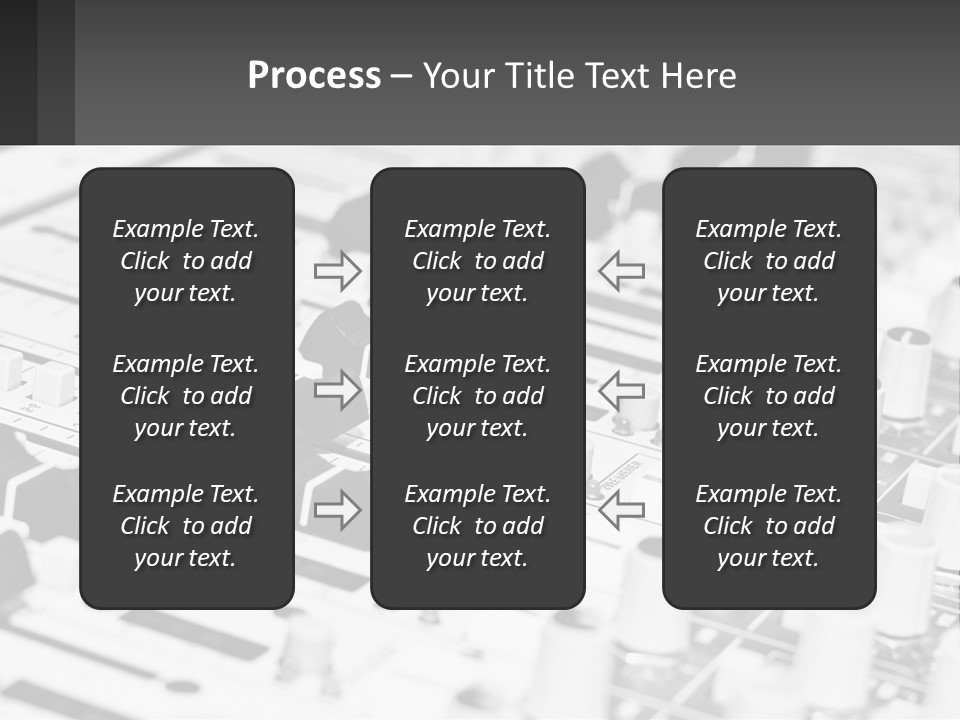 A Sound Board With Many Knobs And Knobs On It PowerPoint Template