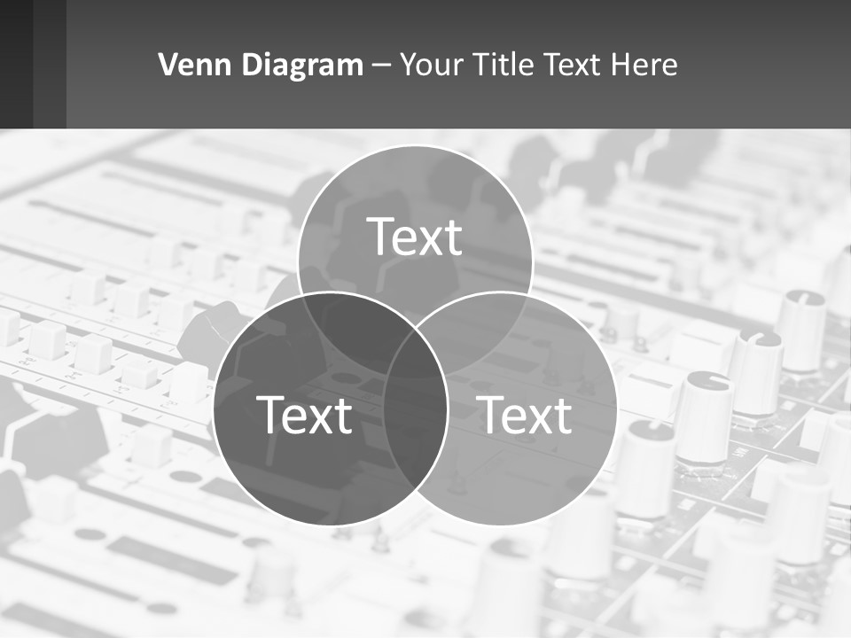 A Sound Board With Many Knobs And Knobs On It PowerPoint Template