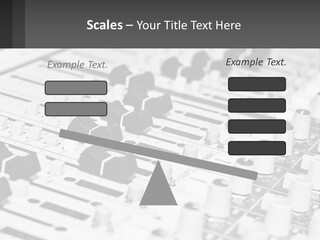 A Sound Board With Many Knobs And Knobs On It PowerPoint Template
