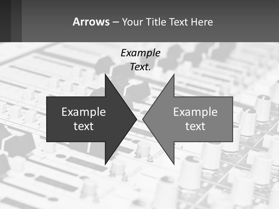 A Sound Board With Many Knobs And Knobs On It PowerPoint Template