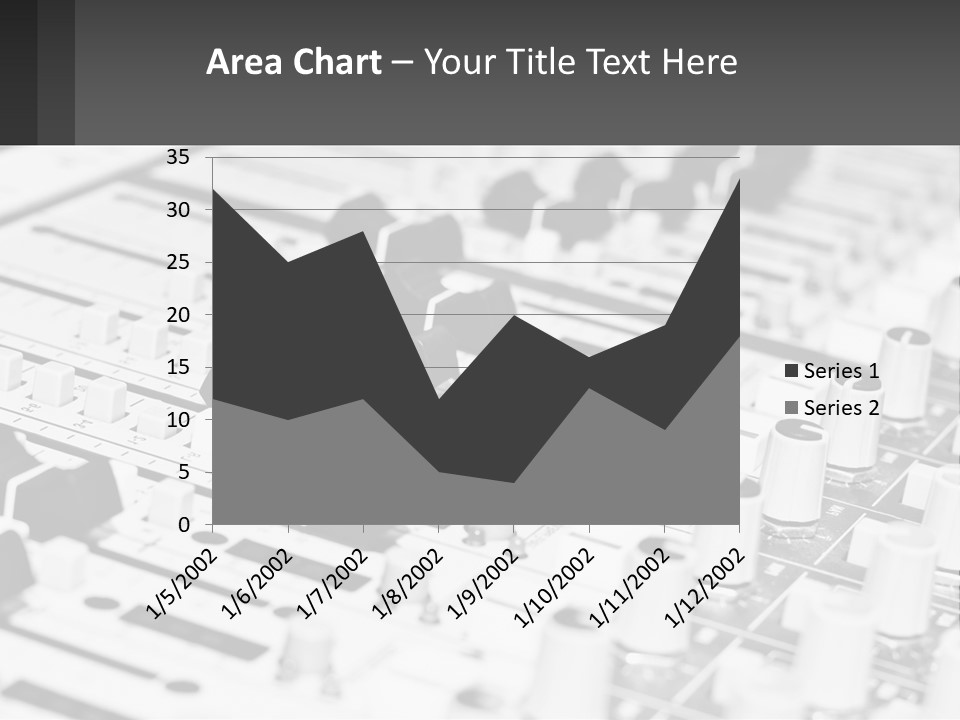 A Sound Board With Many Knobs And Knobs On It PowerPoint Template