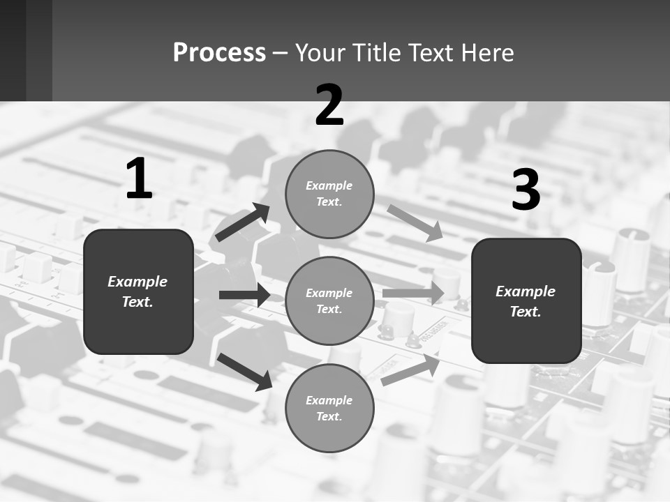 A Sound Board With Many Knobs And Knobs On It PowerPoint Template