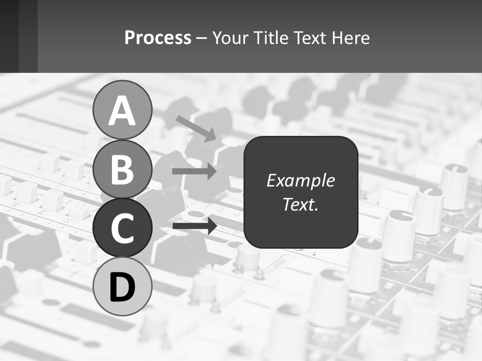 A Sound Board With Many Knobs And Knobs On It PowerPoint Template