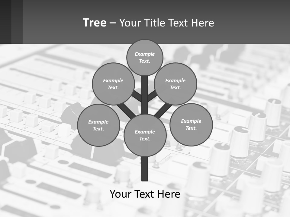 A Sound Board With Many Knobs And Knobs On It PowerPoint Template