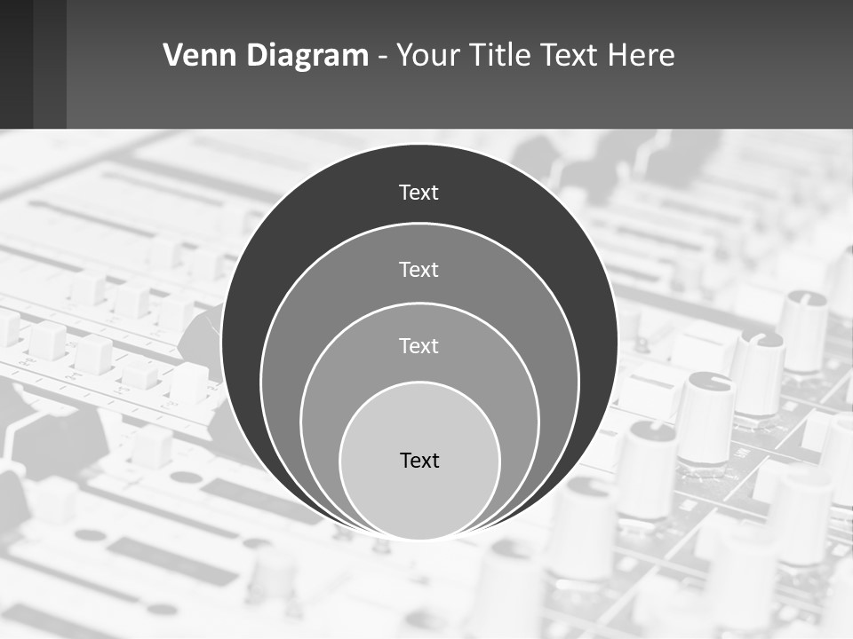 A Sound Board With Many Knobs And Knobs On It PowerPoint Template