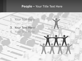 A Sound Board With Many Knobs And Knobs On It PowerPoint Template