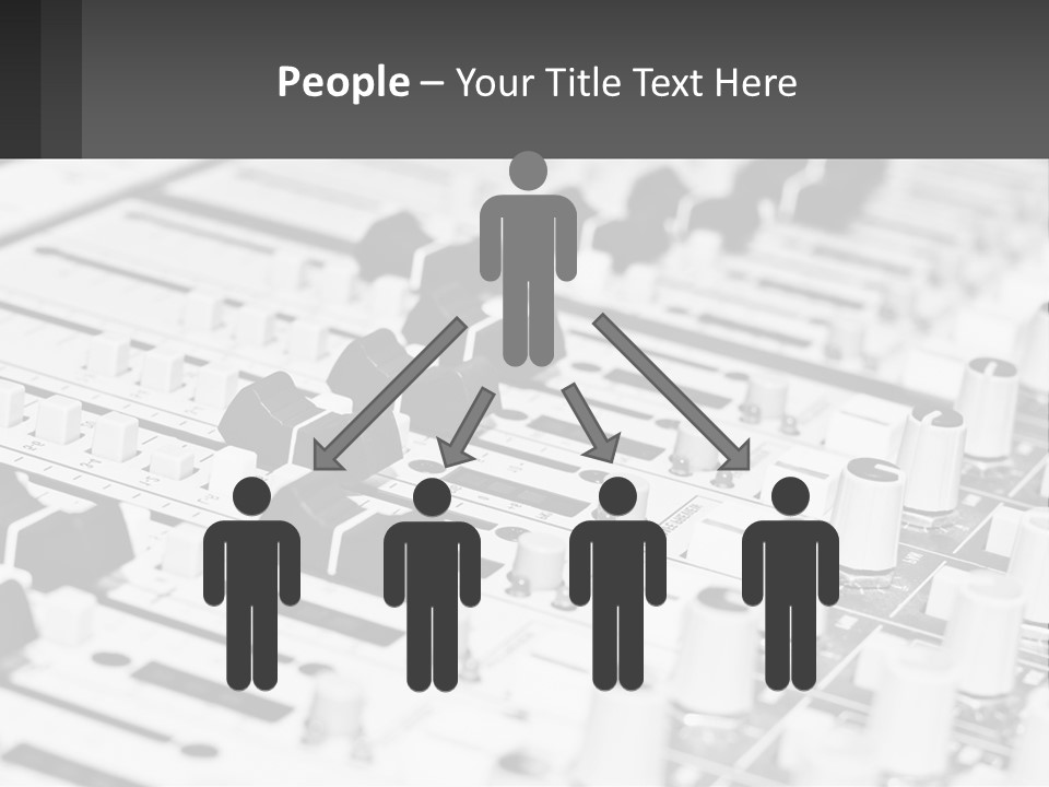 A Sound Board With Many Knobs And Knobs On It PowerPoint Template