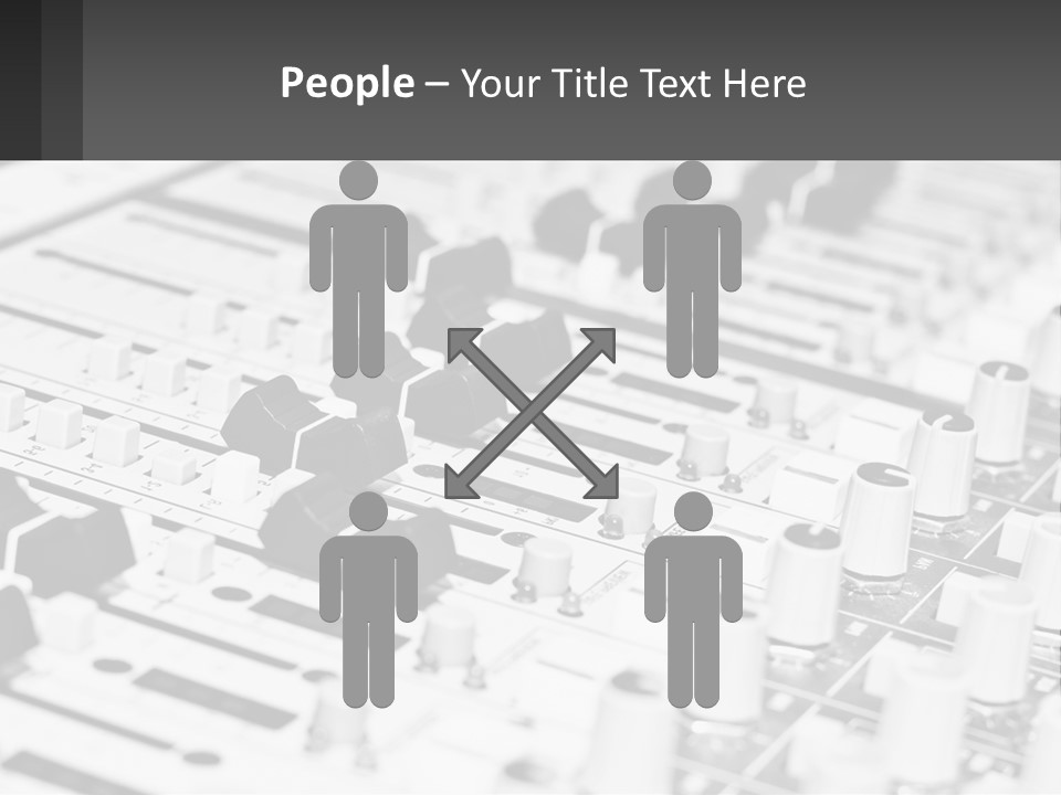 A Sound Board With Many Knobs And Knobs On It PowerPoint Template