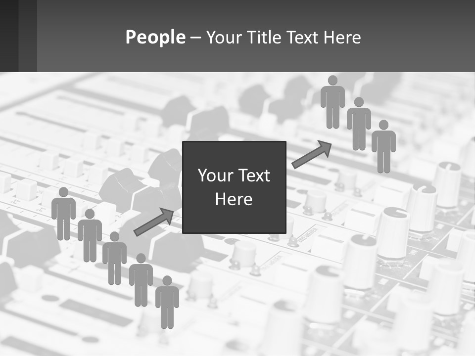 A Sound Board With Many Knobs And Knobs On It PowerPoint Template