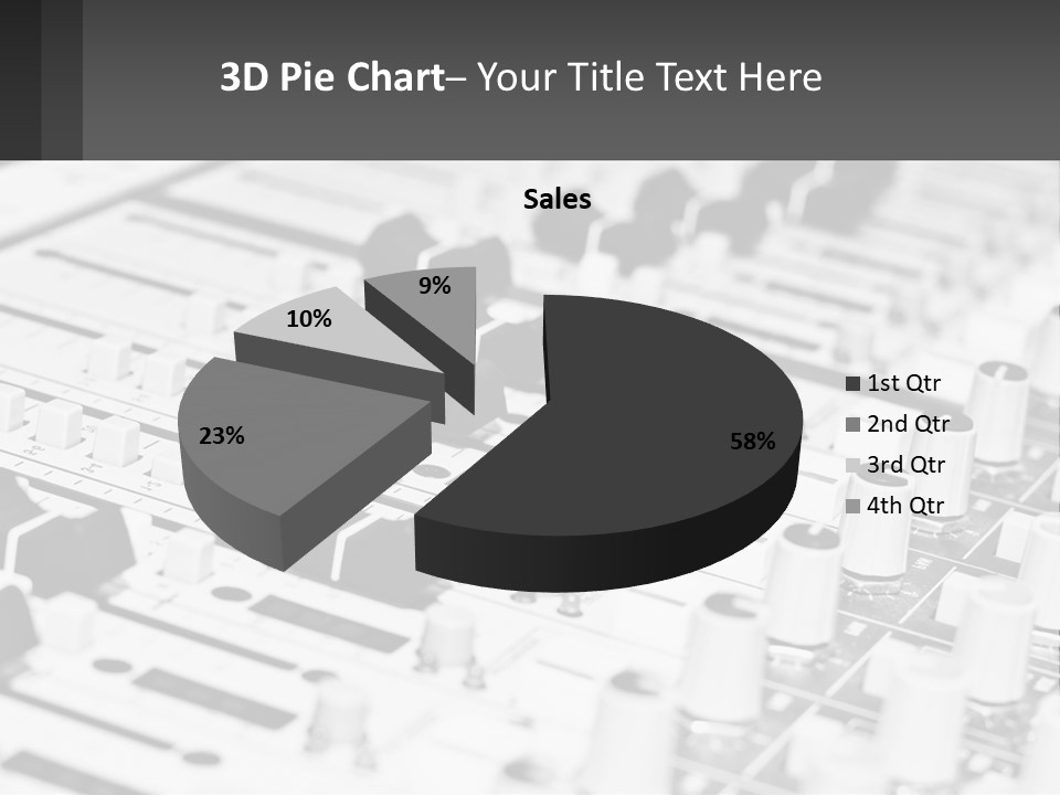 A Sound Board With Many Knobs And Knobs On It PowerPoint Template