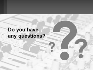 A Sound Board With Many Knobs And Knobs On It PowerPoint Template