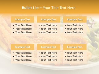 A White Plate Topped With Fish And Fries Next To A Salad PowerPoint Template