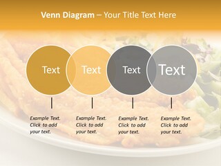 A White Plate Topped With Fish And Fries Next To A Salad PowerPoint Template