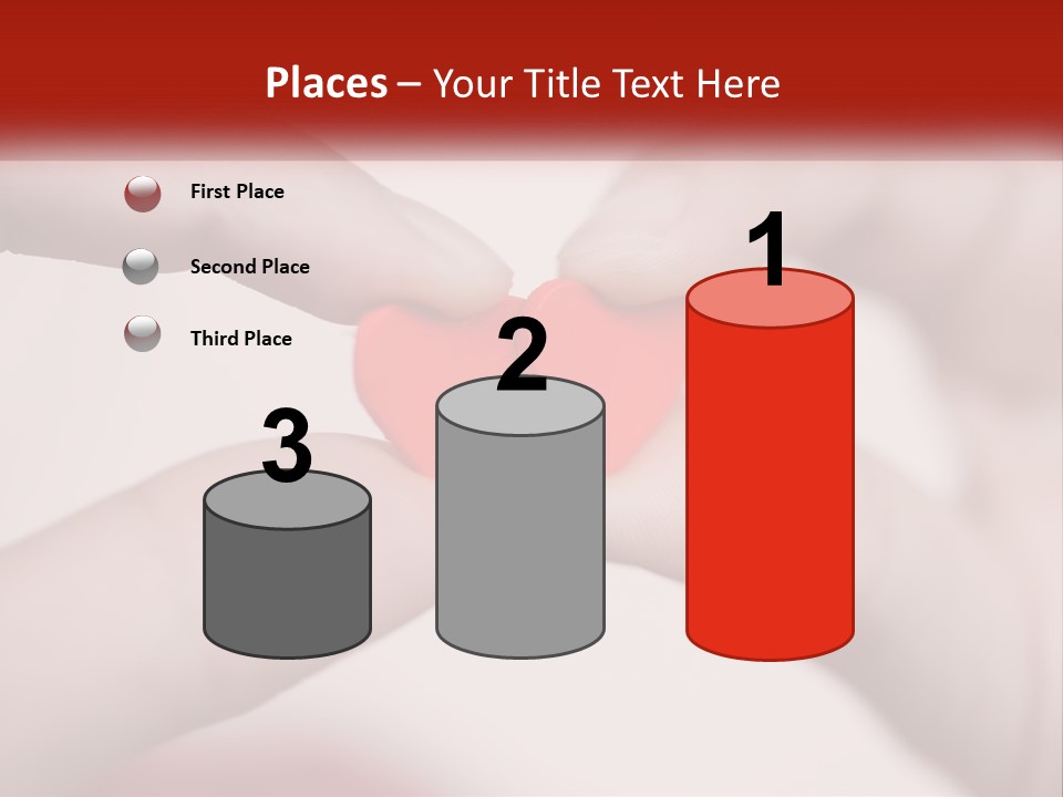 A Couple Of Hands Holding A Red Heart PowerPoint Template