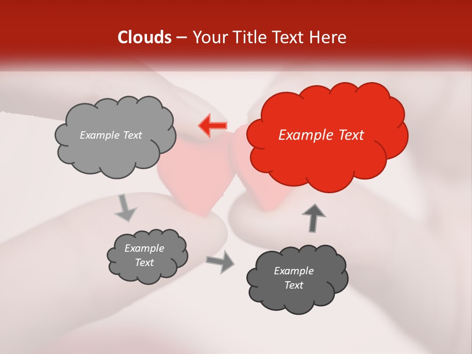 A Couple Of Hands Holding A Red Heart PowerPoint Template