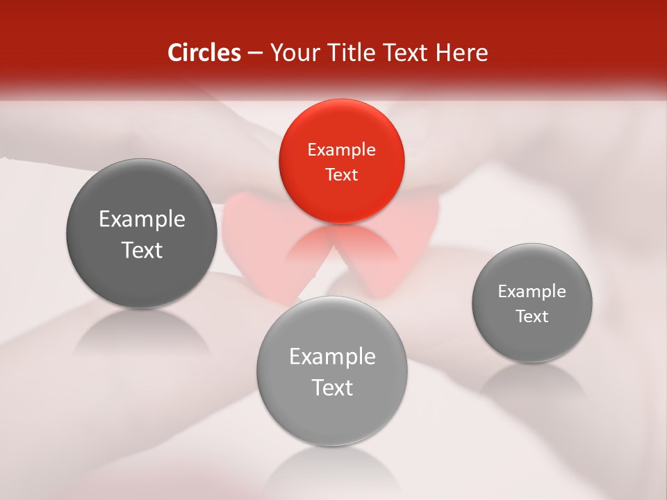 A Couple Of Hands Holding A Red Heart PowerPoint Template